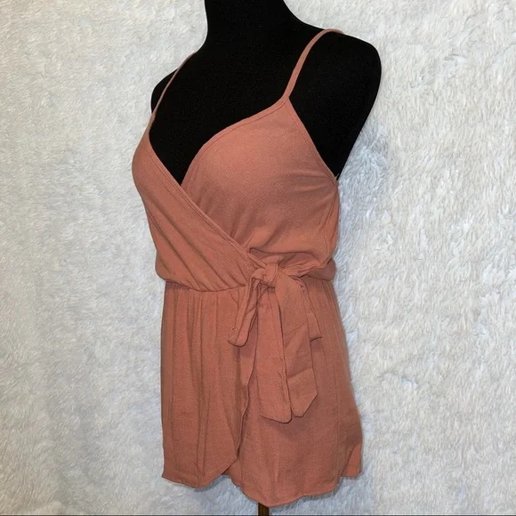 SOLD See You Monday Women’s Wrap Spaghetti Strap Romper - Picture 5 of 9